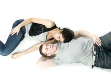 Lying Down Royalty Free Stock Image