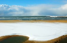 Seaside Behind Heavy Snow Royalty Free Stock Photo Seaside Behind Heavy Snow Royalty Free Stock Photo