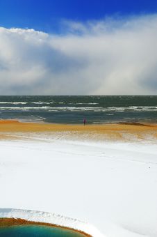 Seaside Behind Heavy Snow Royalty Free Stock Image Seaside Behind Heavy Snow Royalty Free Stock Image