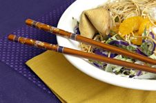 Asian Salad With Chopsticks Royalty Free Stock Image Asian Salad With Chopsticks Royalty Free Stock Image