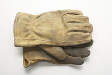 Two Gloves Stacked Stock Photos Two Gloves Stacked Stock Photos