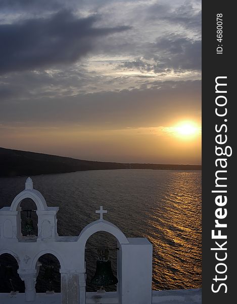 Church at Oia, santorini greece