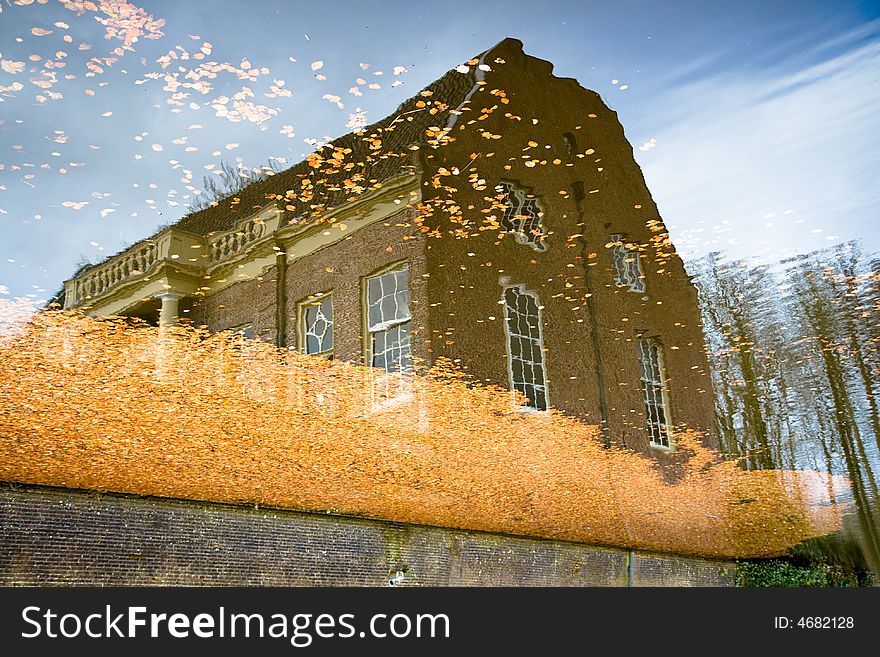 Reflection of historical building