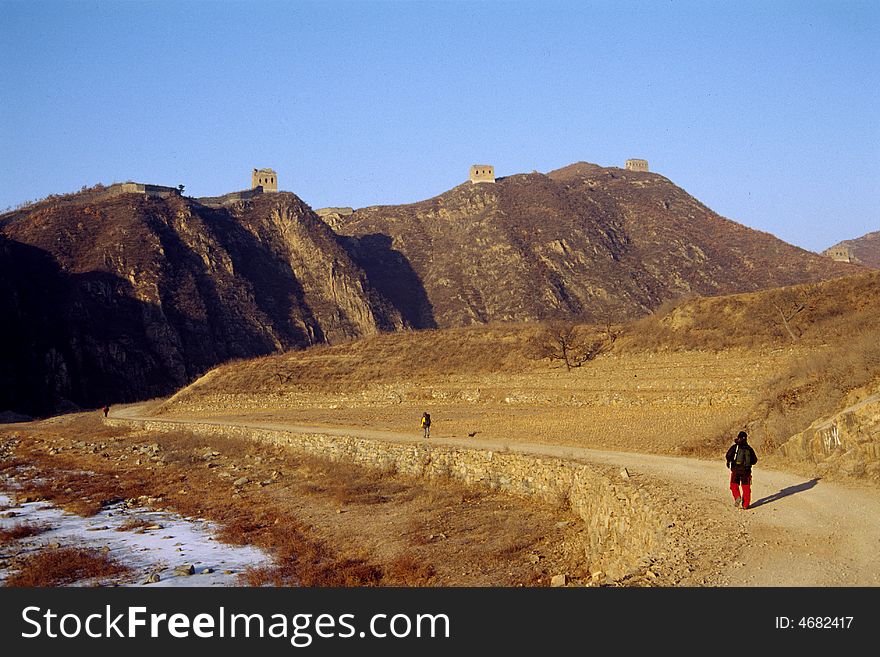 Xiaohekou sector of Great Wall, China, qinhuangdao. Xiaohekou sector of Great Wall, China, qinhuangdao