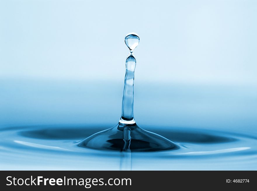 Isolated water droplet and tower. Isolated water droplet and tower