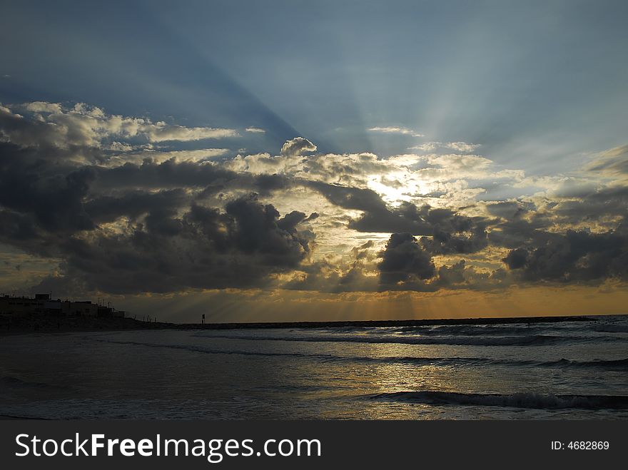 A sundown in Tel Aviv