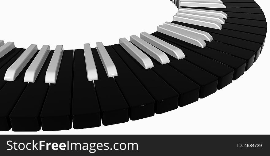 Illustration of black piano ring. Illustration of black piano ring