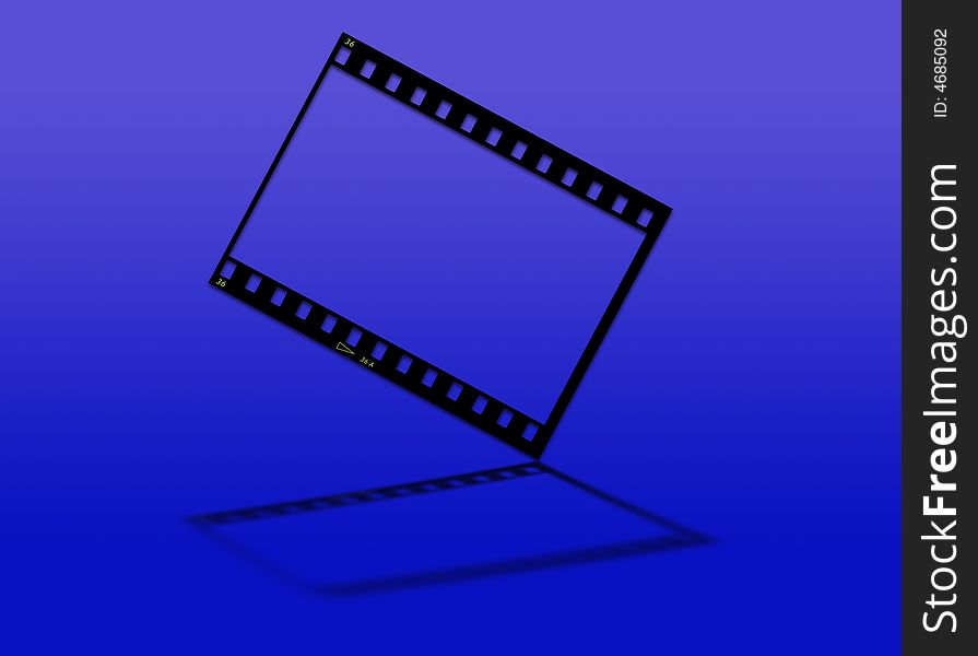 Staff of a film on a dark blue background.