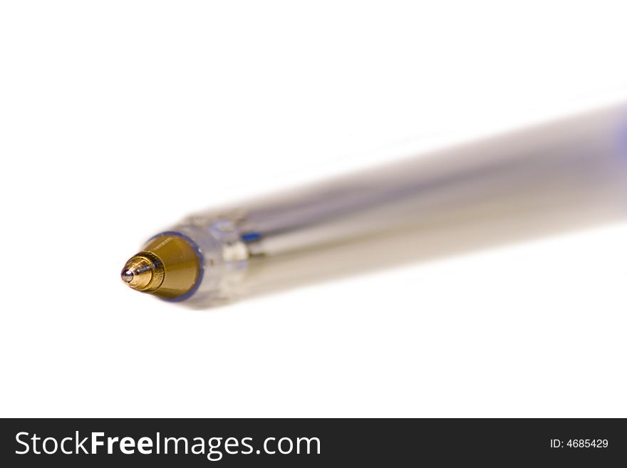 Close up picture of a pen isolated on white