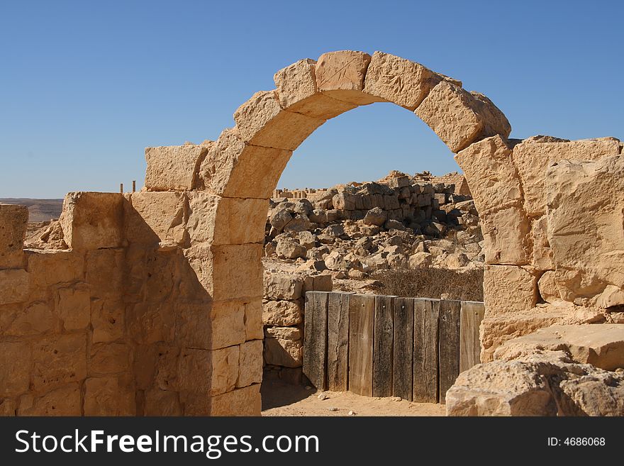 Reconstructed byzantine house in Avdat, Israel. Reconstructed byzantine house in Avdat, Israel
