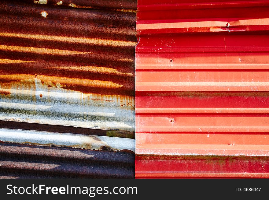 Close-up photo of a rusted sheet.