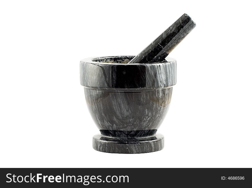 Mortar Isolated On White, With Clipping Path