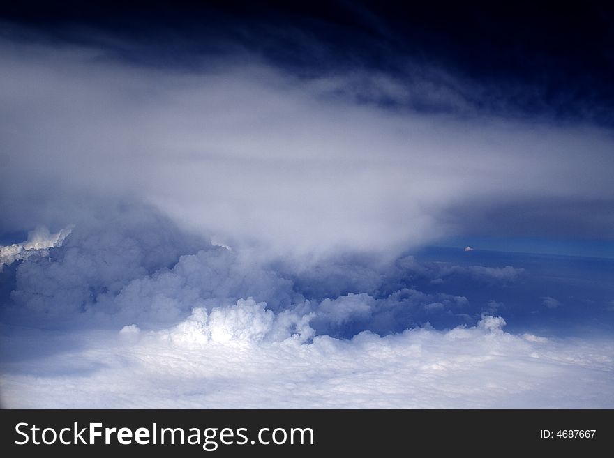 Clouds - view from the plane. Clouds - view from the plane