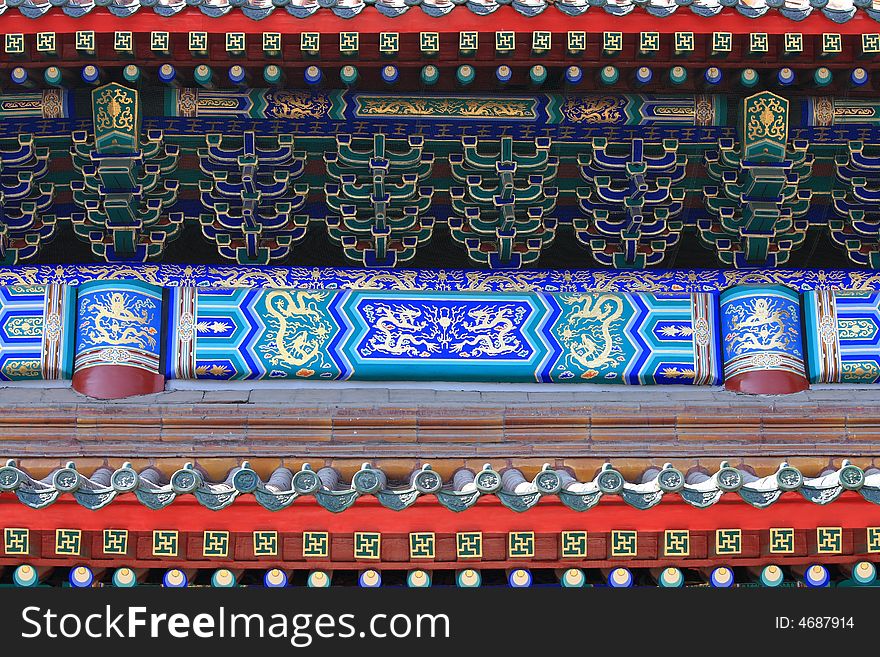 Chinese design on roof