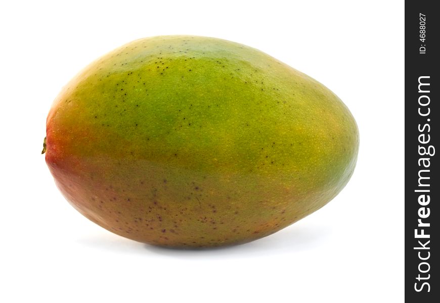 Close-up of mango fruit isolated over white. vibrant colours. Close-up of mango fruit isolated over white. vibrant colours