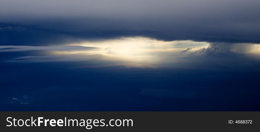 Clouds - view from the plane. Clouds - view from the plane