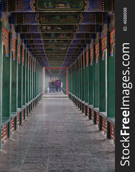 The Long Corridor in Peking.