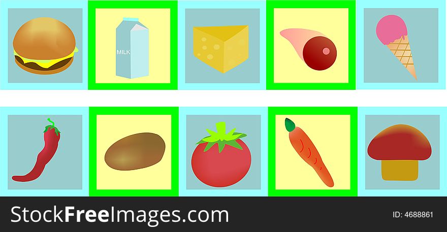 Food Set-vector Illustration