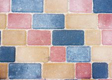 Colored Background And Texture From Paving Slabs Stock Photo