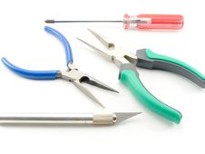Nippers And Screwdrivers, Knife Stock Photo Nippers And Screwdrivers, Knife Stock Photo