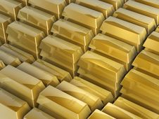 Gold Bars Steps Royalty Free Stock Images