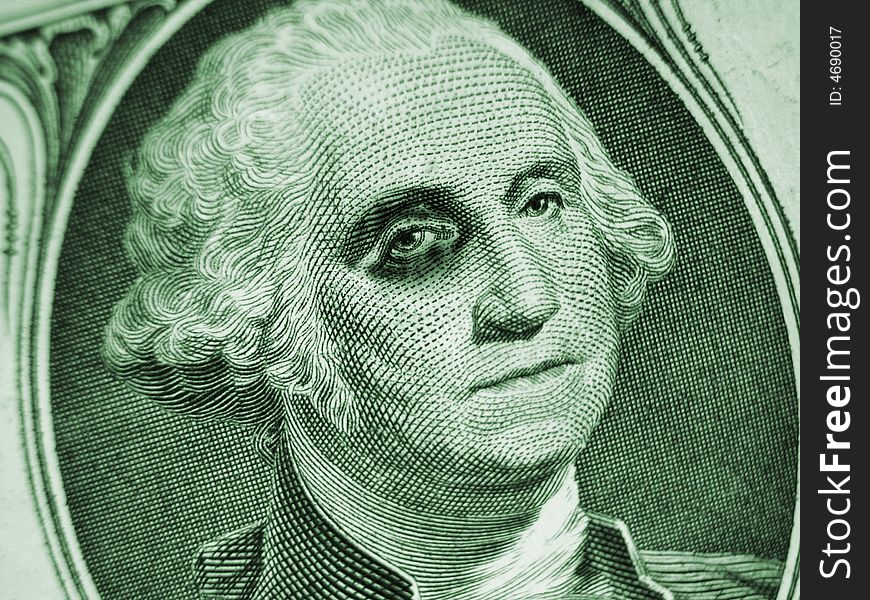 One Dollar Bill-Washington With Black Eye