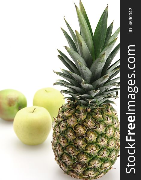 Fresh Pineapple and Apples
