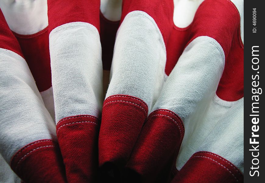 Macro shot of the Red and White colors of the American Flag or Old Glory. Macro shot of the Red and White colors of the American Flag or Old Glory