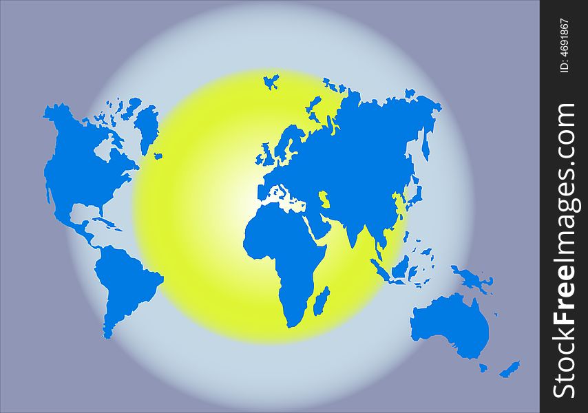 This is the  illustration of world map