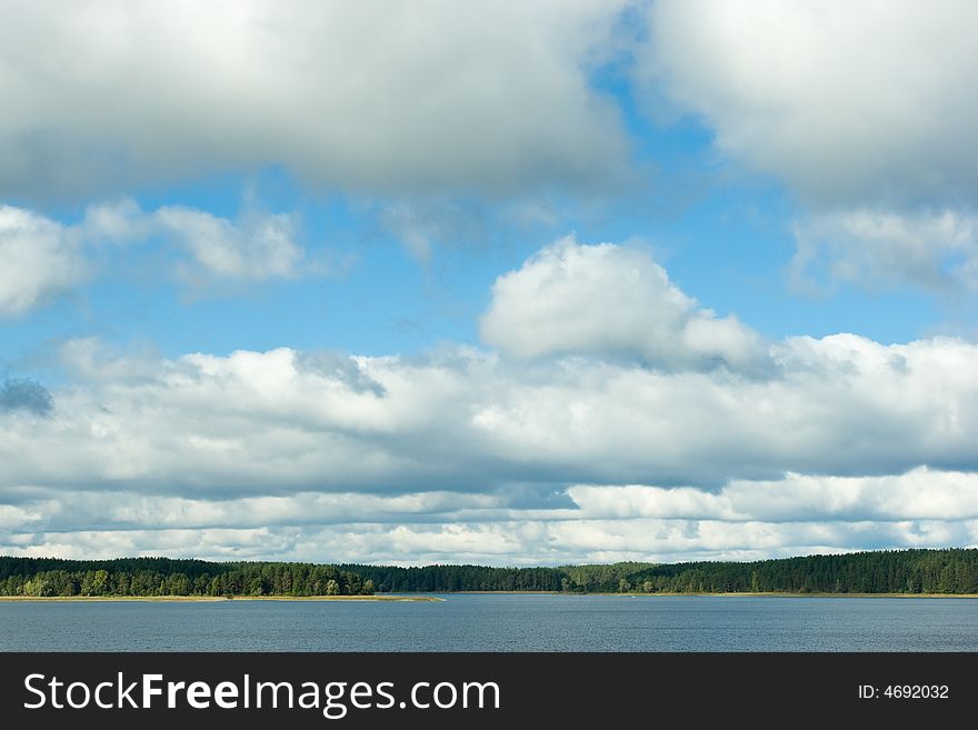 Cloudy sky over Seliger lake, Russia. Cloudy sky over Seliger lake, Russia