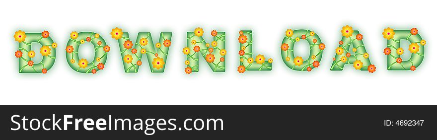 Floral text. Download