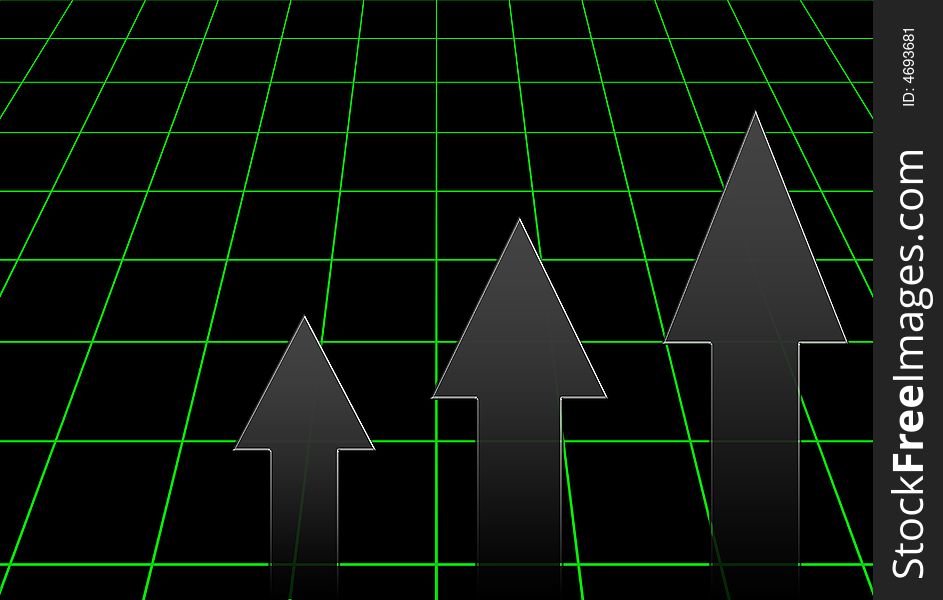 Illustration of a statistics graph on a grid. Illustration of a statistics graph on a grid