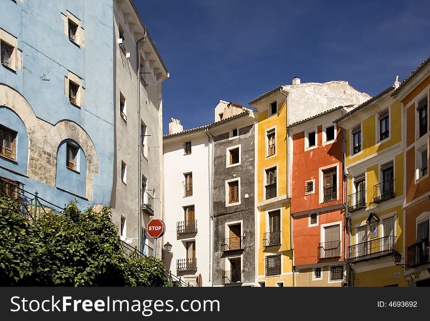 Nice village with houses of different colors. Nice village with houses of different colors