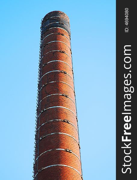 Tube on blue sky background. Tube on blue sky background