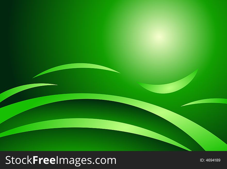 Vector illustration of abstract green background