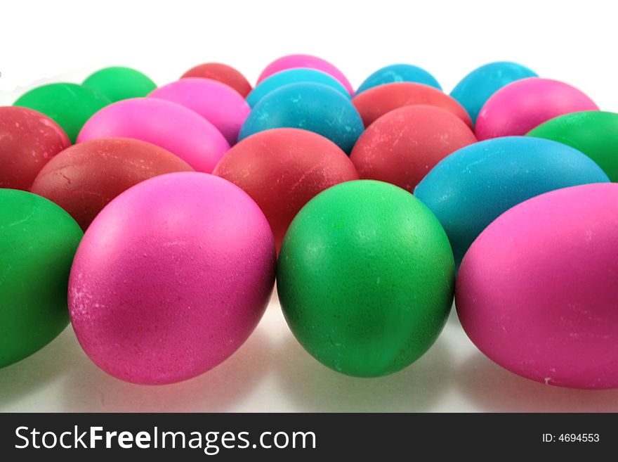 Easter eggs isolated on white. Easter eggs isolated on white