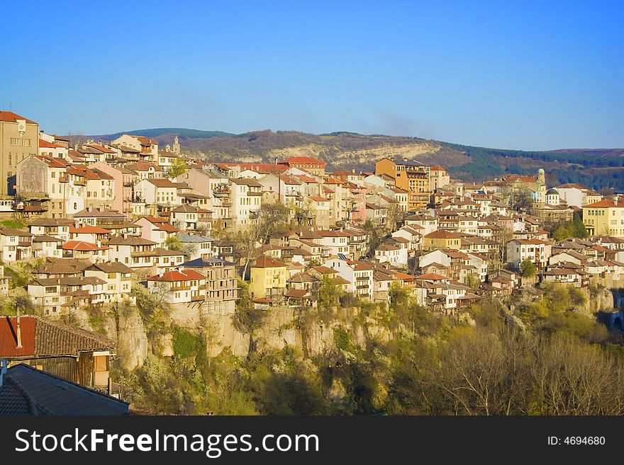 The town of Veliko Tarnovo, Bulgaria