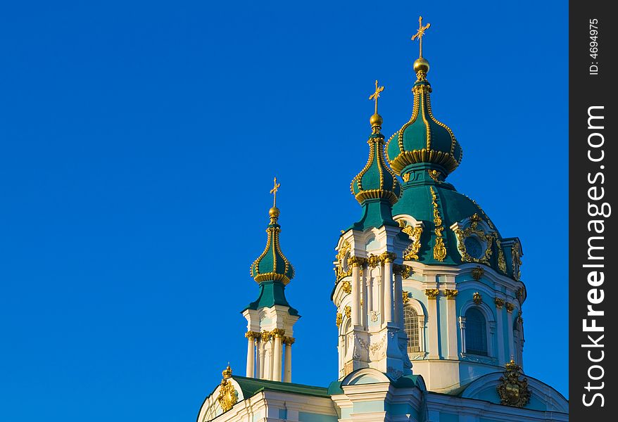 St. Andrew's Cathedral in Kiev tha capital of Ukraine