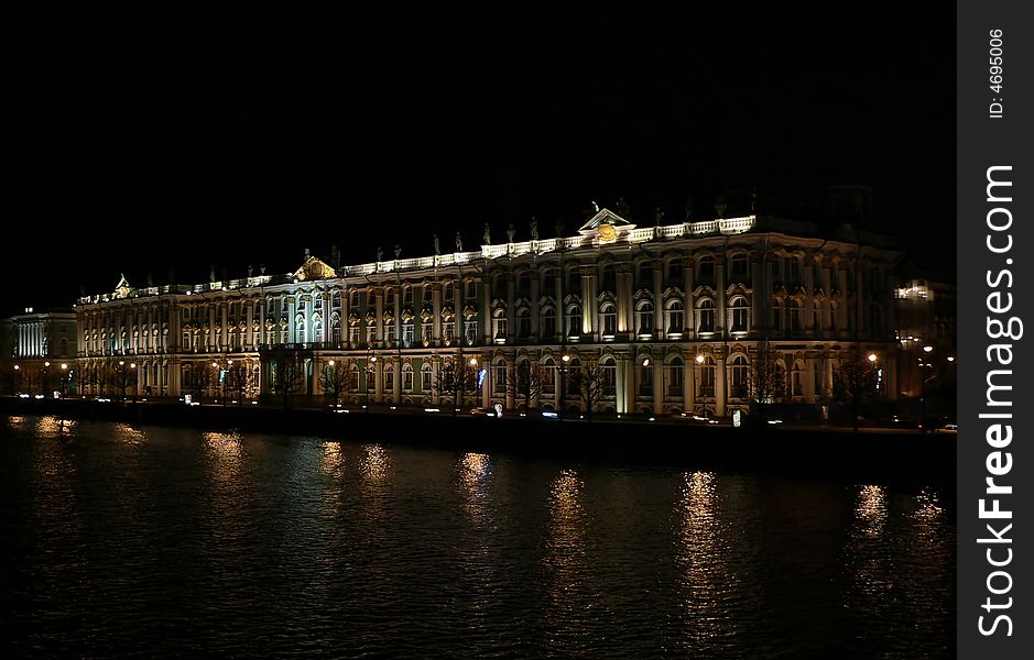 The State Hermitage Museum At Night.