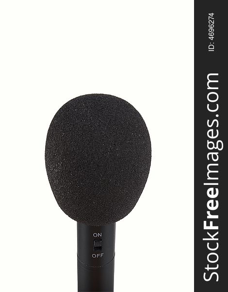 Speak into the Microphone Black with white background