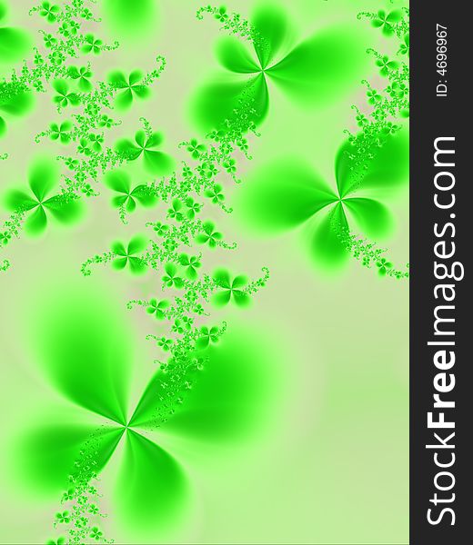 Fractal image of decorative leaves