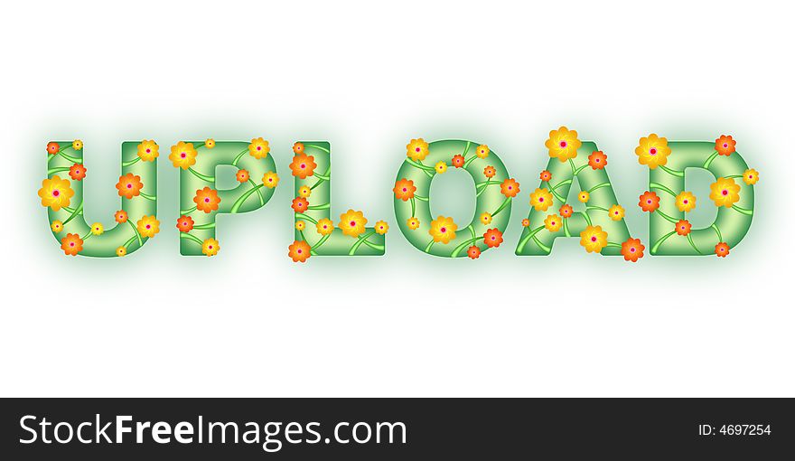 Floral text. Sign Up