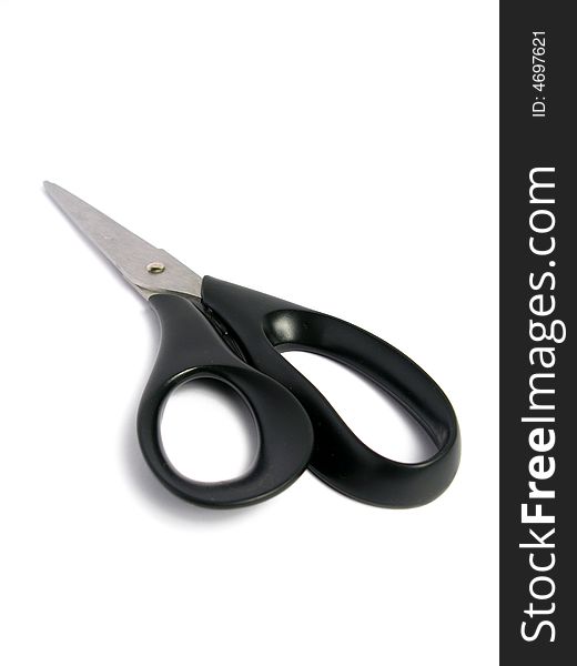 Image of a pair of scissors in white background.