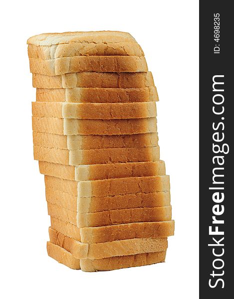 Bread slices on the white background. Bread slices on the white background