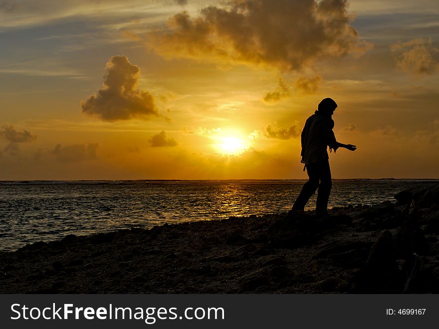 Sunset In Maldives