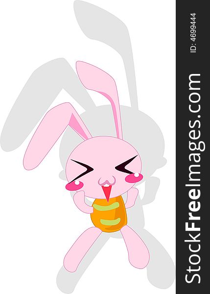 Cute Easter Bunny Rabbit Vector Illustration. Cute Easter Bunny Rabbit Vector Illustration