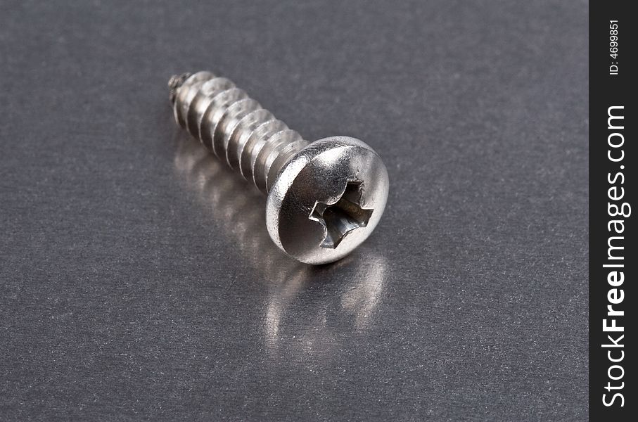 Close up of 
Stainless self-tapping screw