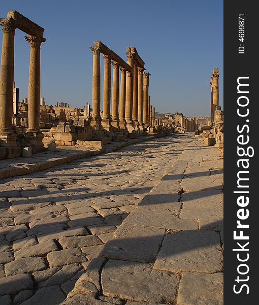 Cardo columns in Jerash, Jordan