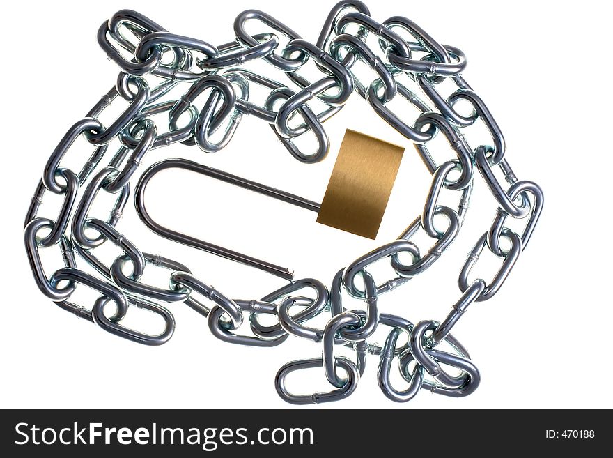 Brass Lock and Chain