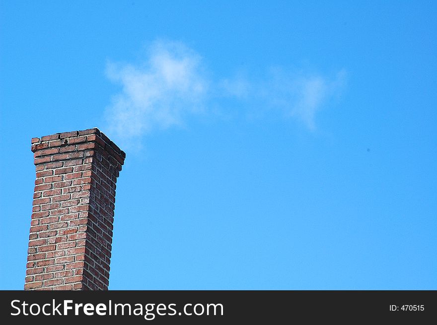 Smoking chimney close-up